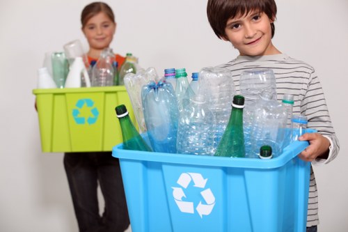 Residential recycling bins in Willesden