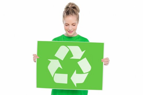 Clean residential area after waste removal