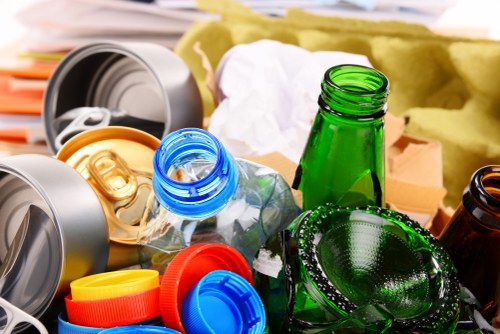 Recycling bins for construction materials in Willesden