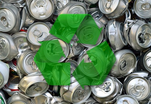 Modern recycling facilities handling construction debris